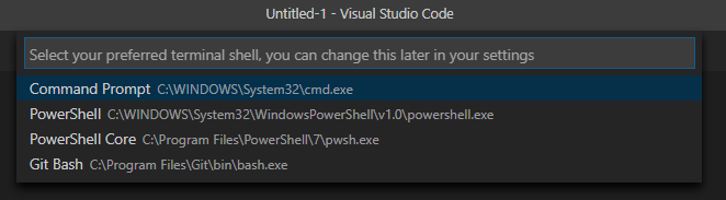 Select default shell